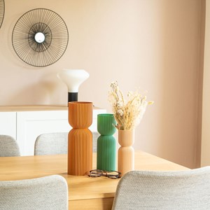 Vase diabolo - 20cm - orange