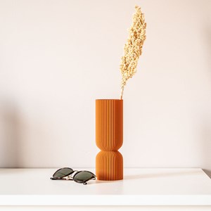 Vase diabolo - 20cm - orange