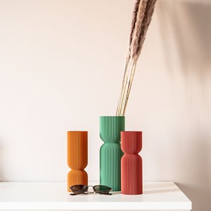 Vase diabolo - 20cm - orange
