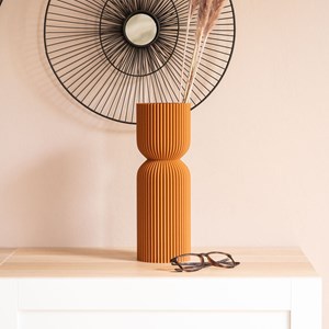 Vase diabolo - 31cm - orange