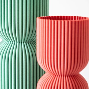 Vase diabolo - 20cm - rouge