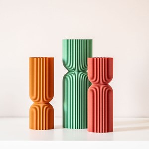 Vase diabolo - 31cm - rouge