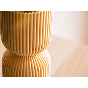 Vase diabolo - 25cm - bois clair