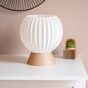 Lampe lune - 31cm - bois clair