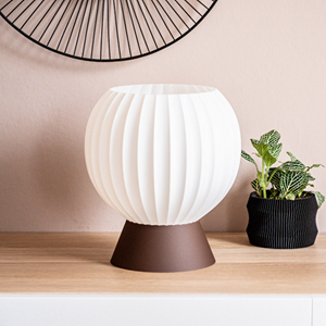 Lampe lune - 24cm - bois foncé