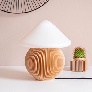 Lampe aurore - 24cm - bois clair