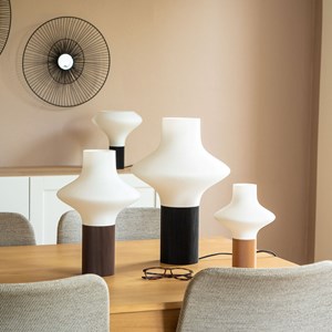 Lampe hypnos - 34cm - bois foncé