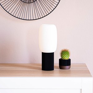 Lampe olive - 47cm - noir