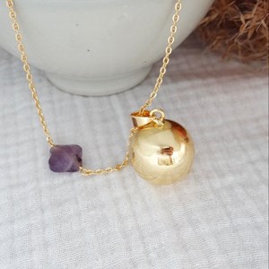 Bola or trefle gemme améthyste