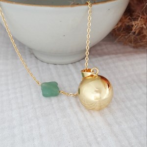 Bola or trefle gemme aventurine