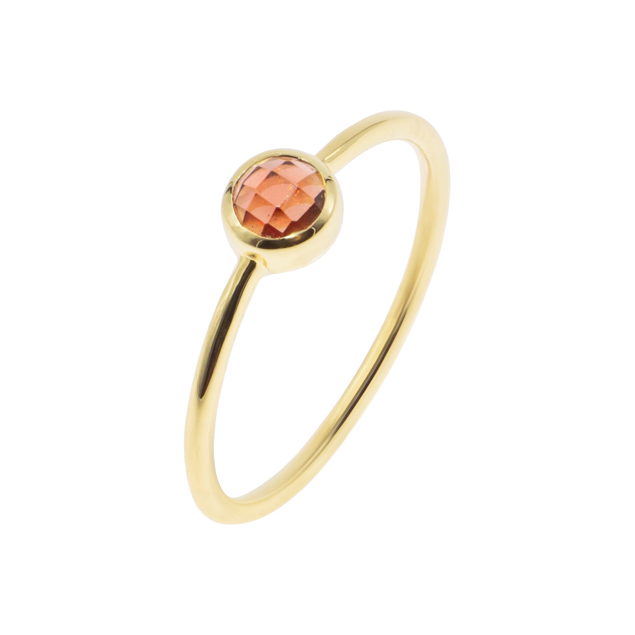 Bague gemia en pierre grenat plaqu or Nature D couvertes