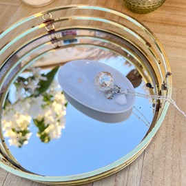 Bola de grossesse mandala argent et lune