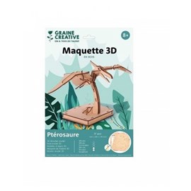 Maquette en bois 3d pterosaure
