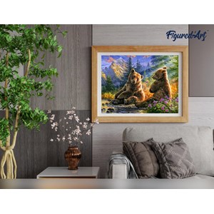 Peinture par numéro couple d'ours