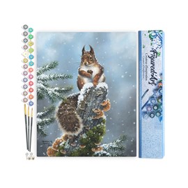 Peinture par numéro ecureuil perché