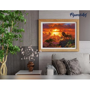 Peinture par numéro lion au coucher de .