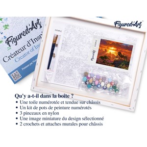 Peinture par numéro lion au coucher de .