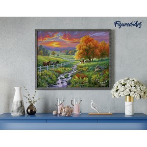 Peinture par numéro prairie ensoleillée