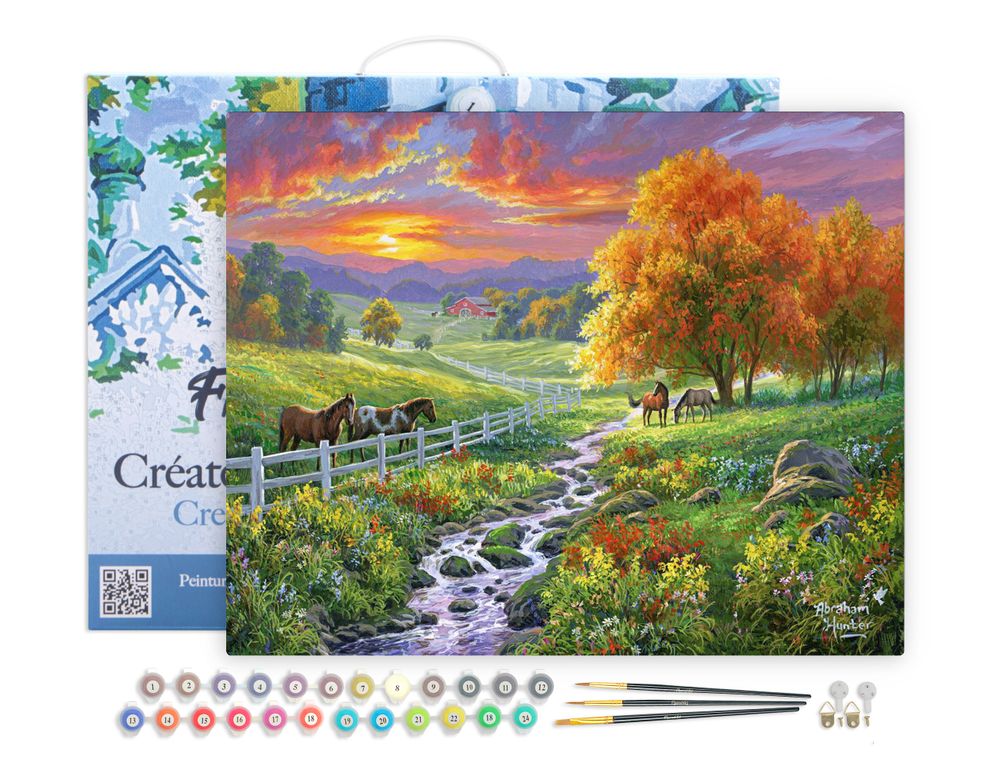 Peinture à Numéro Pour Adultes - Ville De Montagne