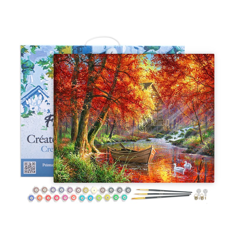 Peinture par numéro rivière d'automne .