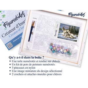 Peinture par numéro couple de loups