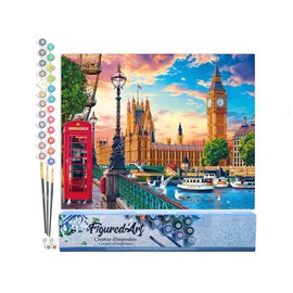 Peinture par numéro londres au printemps