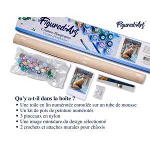 Peinture par numéro renard dans la neige