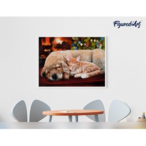 Peinture par numéro sieste entre amis