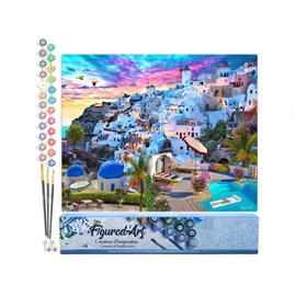 Peinture par numéro paysage de grèce