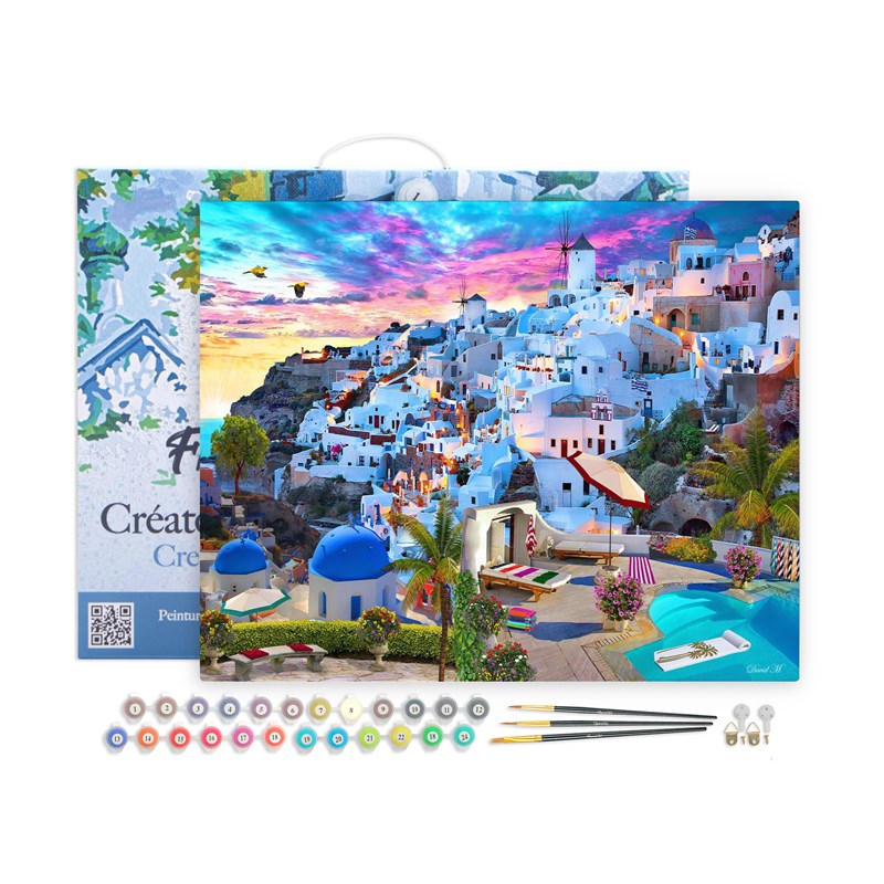 Peinture par numéro paysage de grèce