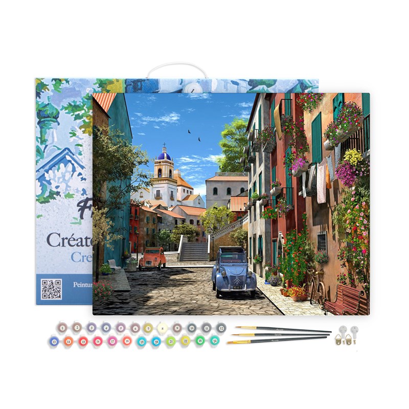 Peinture par numéro ruelle et 2 cv