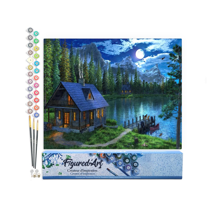 Peinture par numéro lac nocturne