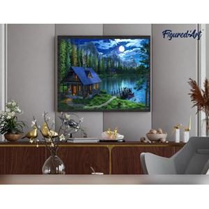 Peinture par numéro lac nocturne