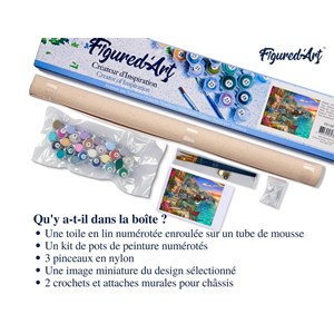 Peinture par numéro port fleuri