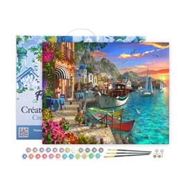 Peinture par numéro port fleuri