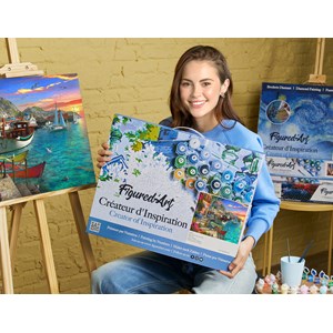 Peinture par numéro port fleuri