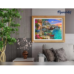 Peinture par numéro port fleuri