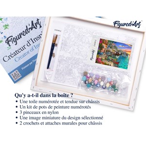 Peinture par numéro port fleuri