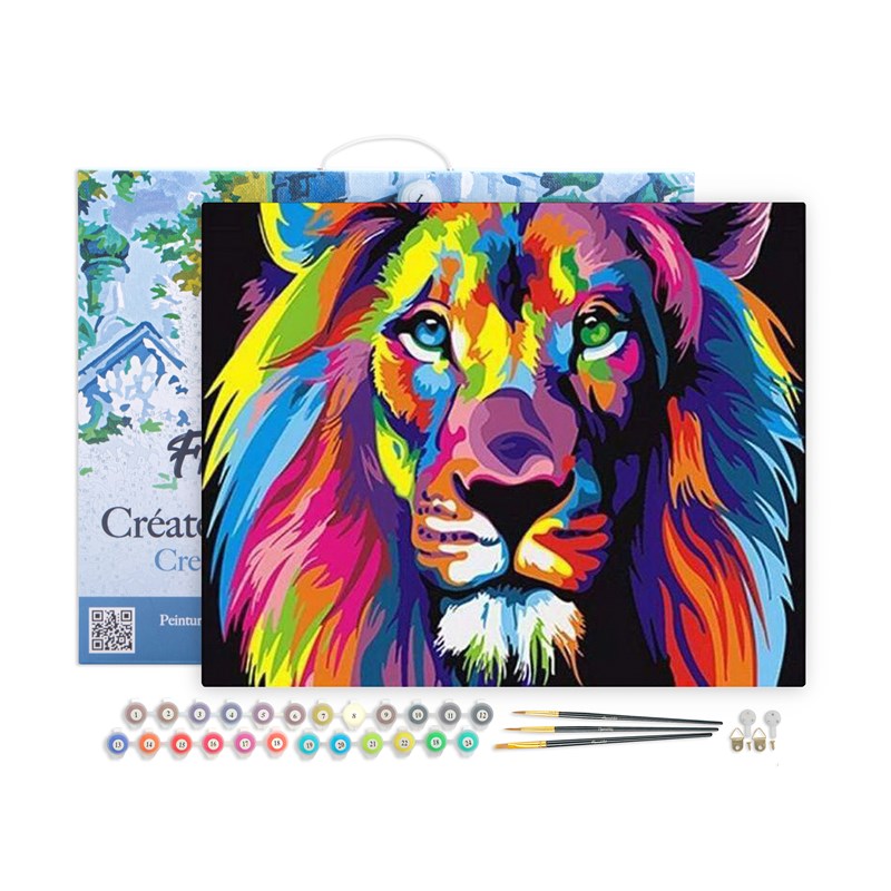 Peinture par numéro lion pop art