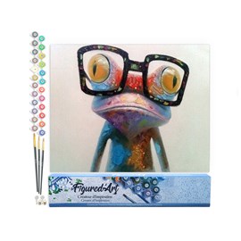Peinture par numéro grenouille et .
