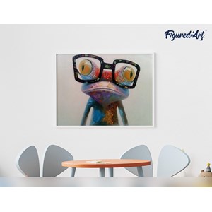 Peinture par numéro grenouille et .