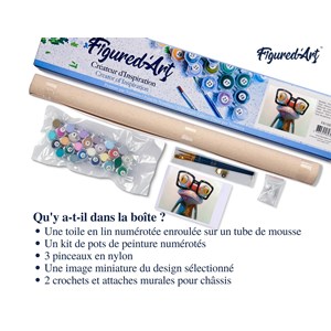 Peinture par numéro grenouille et .
