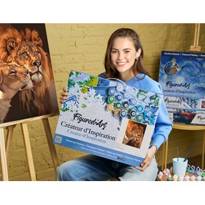 Peinture par numéro couple lion et .