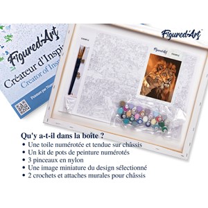 Peinture par numéro couple lion et .