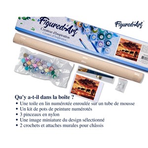 Peinture par numéro eléphants au .