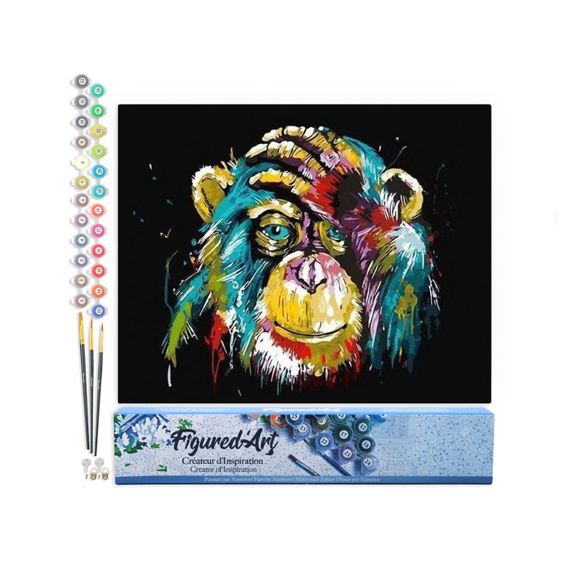 Peinture par numéro babouin pop art
