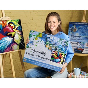 Peinture par numéro félin pop art