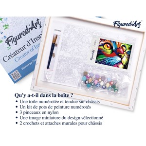 Peinture par numéro félin pop art