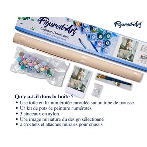 Peinture par numéro fleur blanche