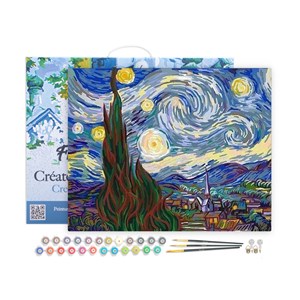 Peinture par numéro van gogh nuit .